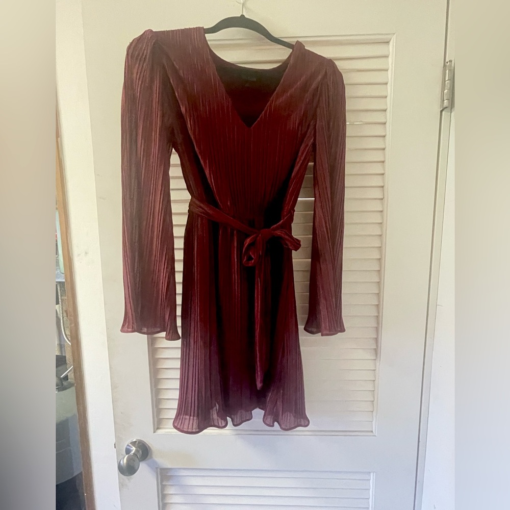 Red/maroon Size medium tie front dress from Macys.
